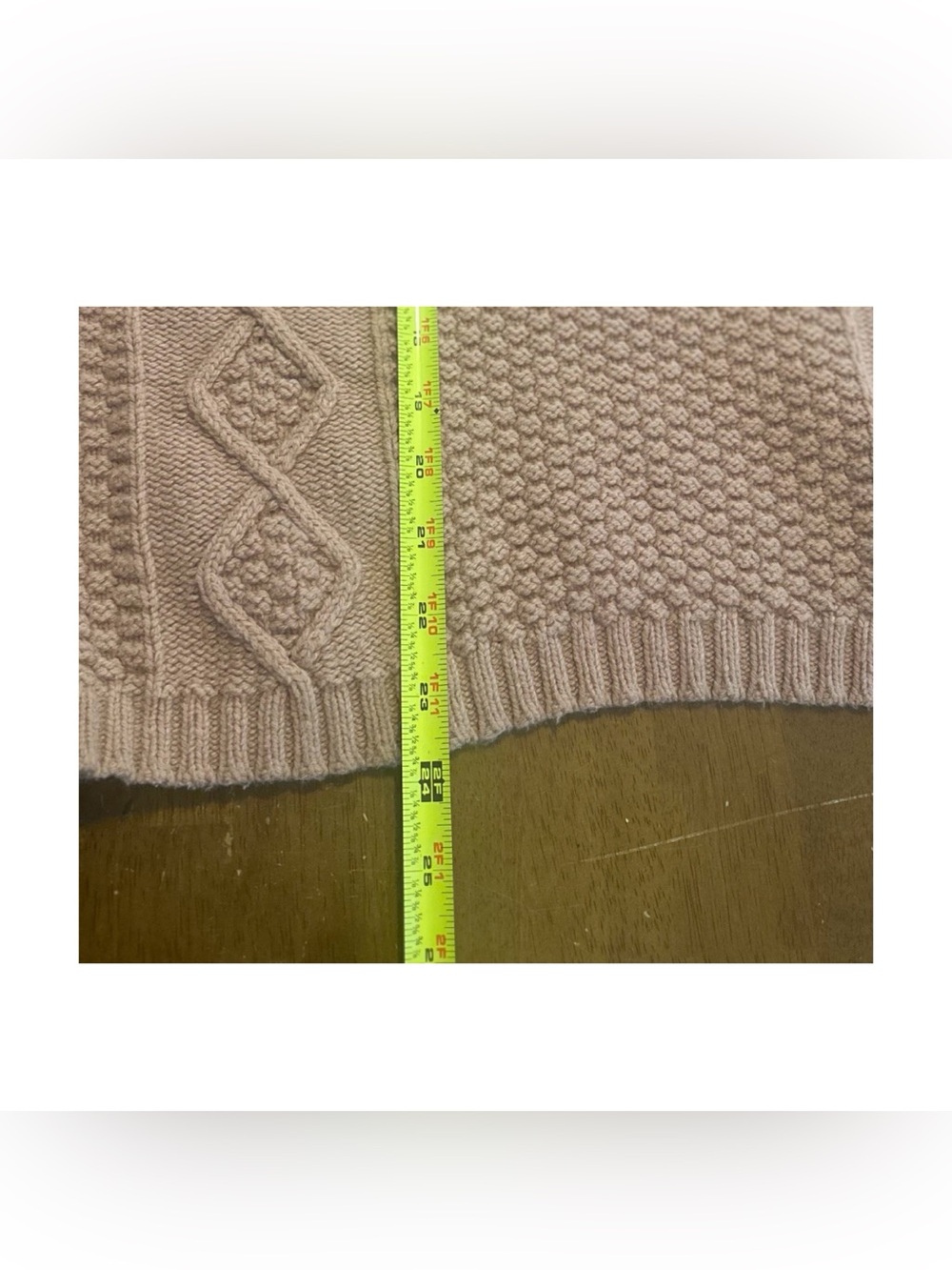 Natural Reflections Shawl Collar Terracotta Pink V-Neck Textured Button Sweater - Picture 6 of 7